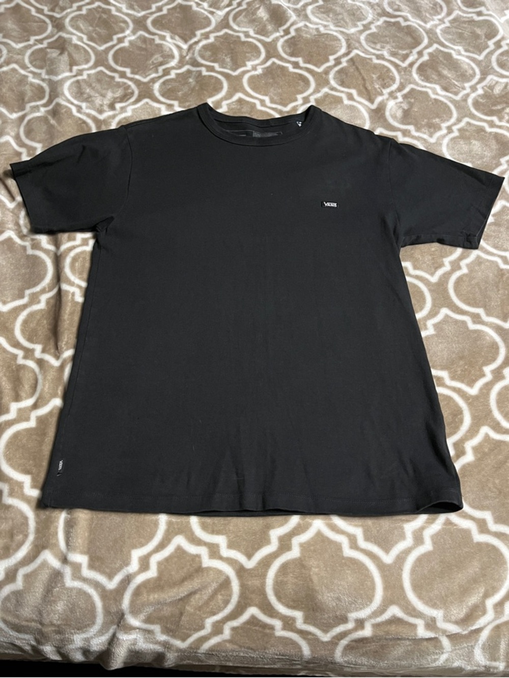 Vans Black Short Sleeve Crew T-Shirt with Small Chest Logo